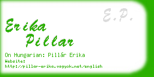 erika pillar business card